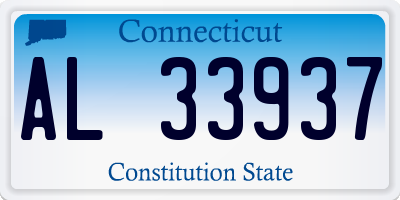 CT license plate AL33937