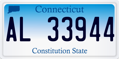 CT license plate AL33944