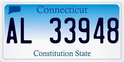 CT license plate AL33948