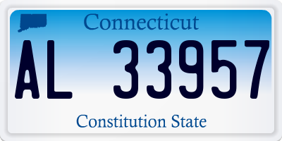 CT license plate AL33957