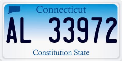 CT license plate AL33972
