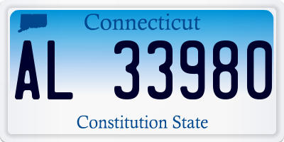 CT license plate AL33980