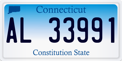 CT license plate AL33991
