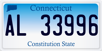 CT license plate AL33996
