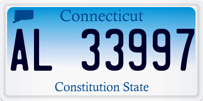 CT license plate AL33997