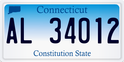 CT license plate AL34012