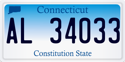 CT license plate AL34033