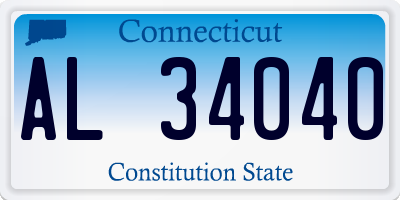 CT license plate AL34040