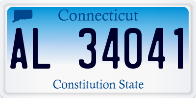 CT license plate AL34041
