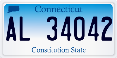 CT license plate AL34042