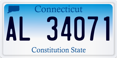 CT license plate AL34071