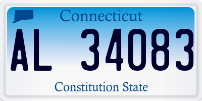 CT license plate AL34083
