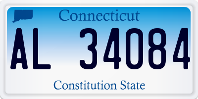 CT license plate AL34084