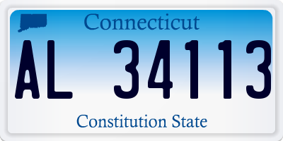 CT license plate AL34113