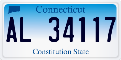 CT license plate AL34117