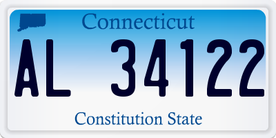 CT license plate AL34122