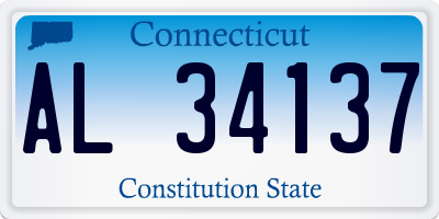 CT license plate AL34137