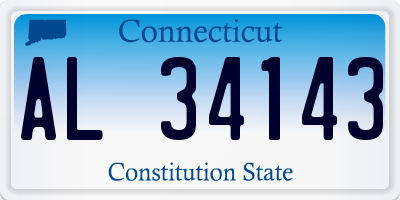 CT license plate AL34143
