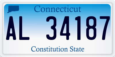CT license plate AL34187