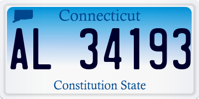 CT license plate AL34193