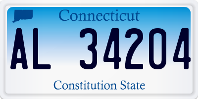 CT license plate AL34204