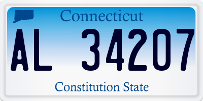 CT license plate AL34207