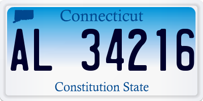 CT license plate AL34216