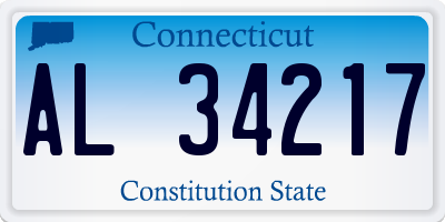CT license plate AL34217