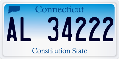 CT license plate AL34222