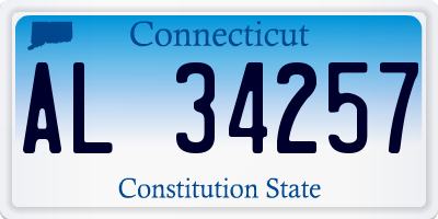 CT license plate AL34257