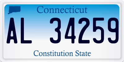 CT license plate AL34259