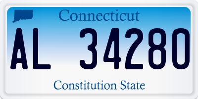 CT license plate AL34280