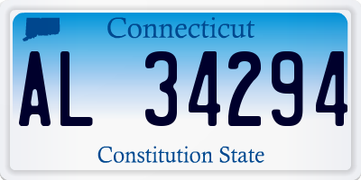 CT license plate AL34294