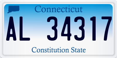 CT license plate AL34317