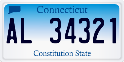 CT license plate AL34321