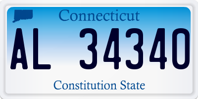 CT license plate AL34340