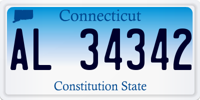 CT license plate AL34342