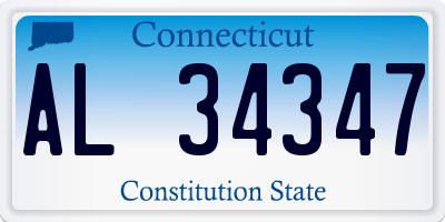 CT license plate AL34347
