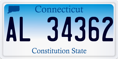 CT license plate AL34362