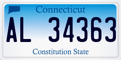 CT license plate AL34363