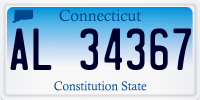 CT license plate AL34367
