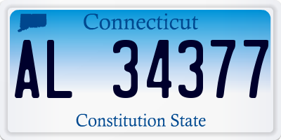 CT license plate AL34377