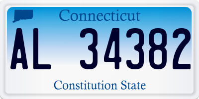 CT license plate AL34382