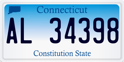 CT license plate AL34398