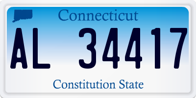 CT license plate AL34417