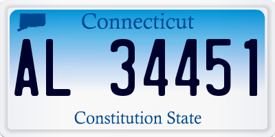 CT license plate AL34451