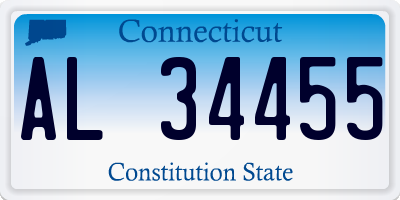 CT license plate AL34455