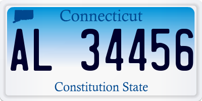 CT license plate AL34456