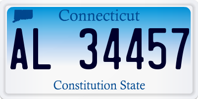 CT license plate AL34457