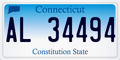 CT license plate AL34494